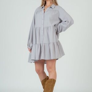 NWOT Larissa Shirtdress Dusty Grey